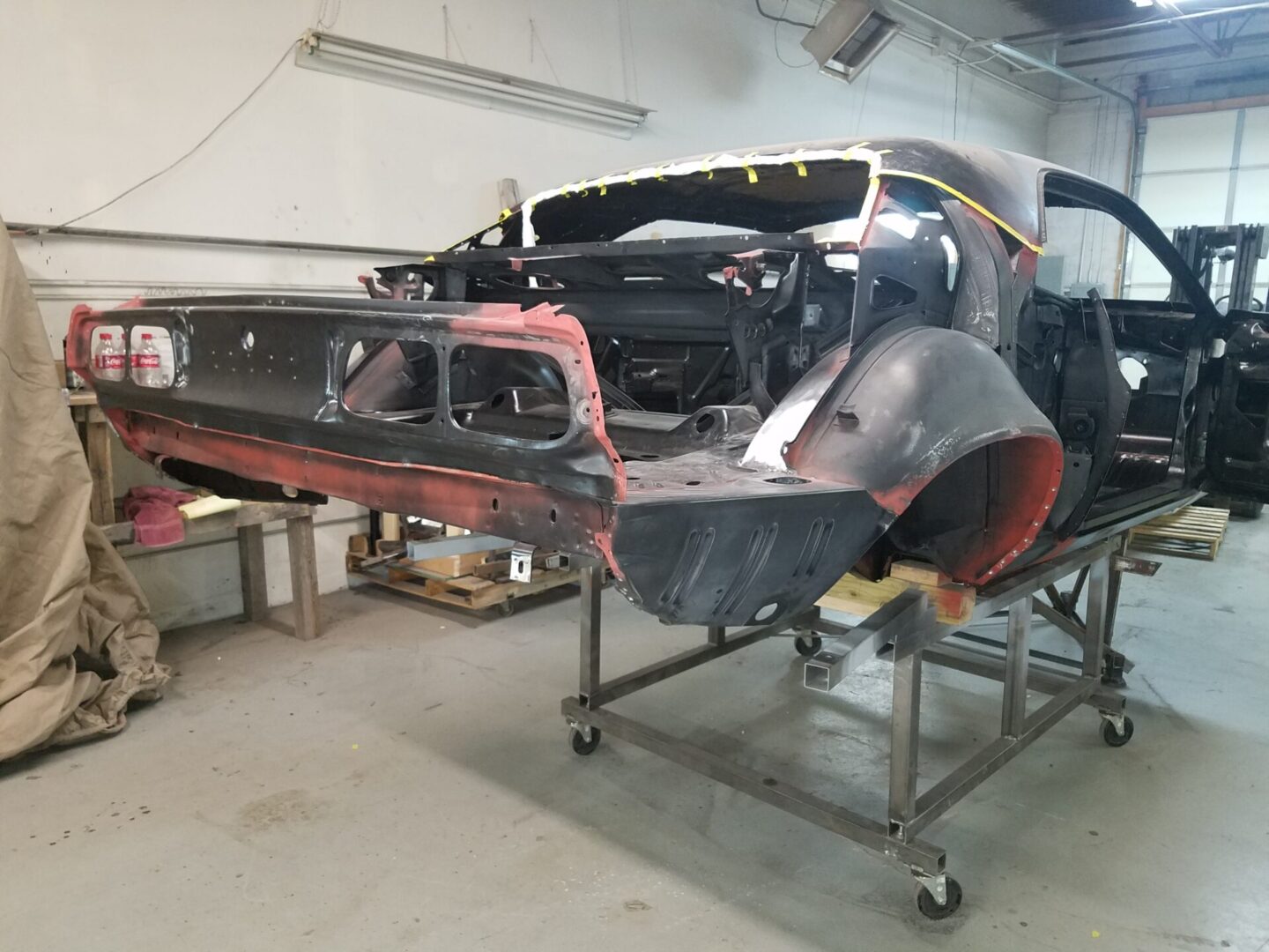 A removed trunk portion of the 1972 Dodge Challenger Rallye