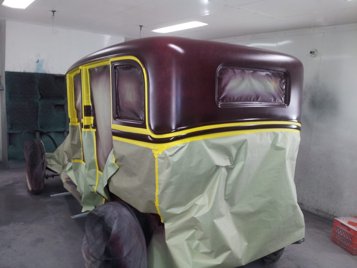 A half finished 1930 Chevrolet paint