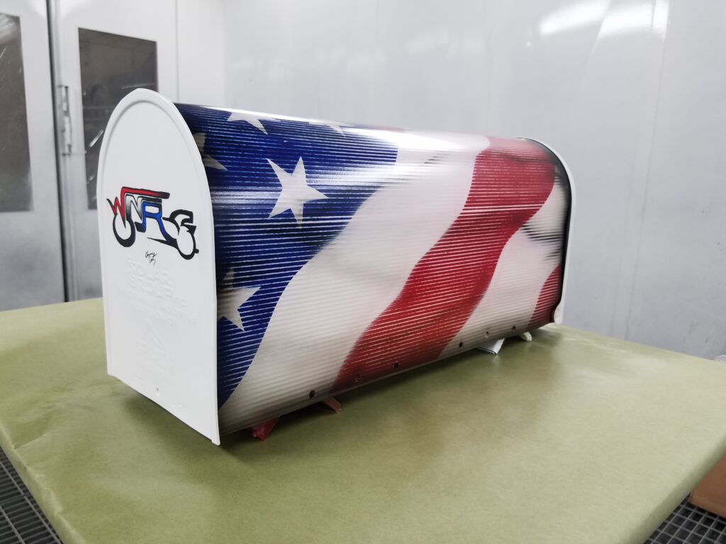 A patriotic mailbox