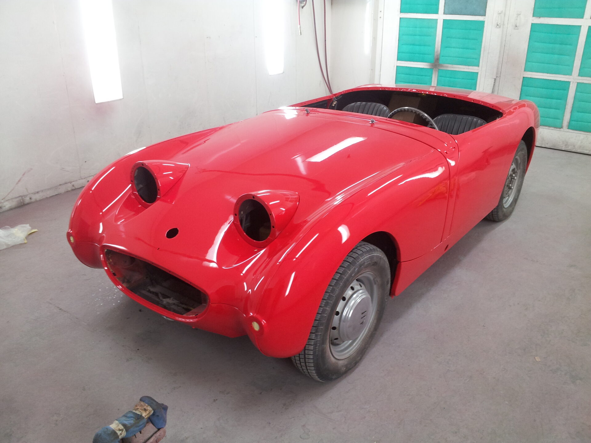 A newly painted 1959 Austin Healey
