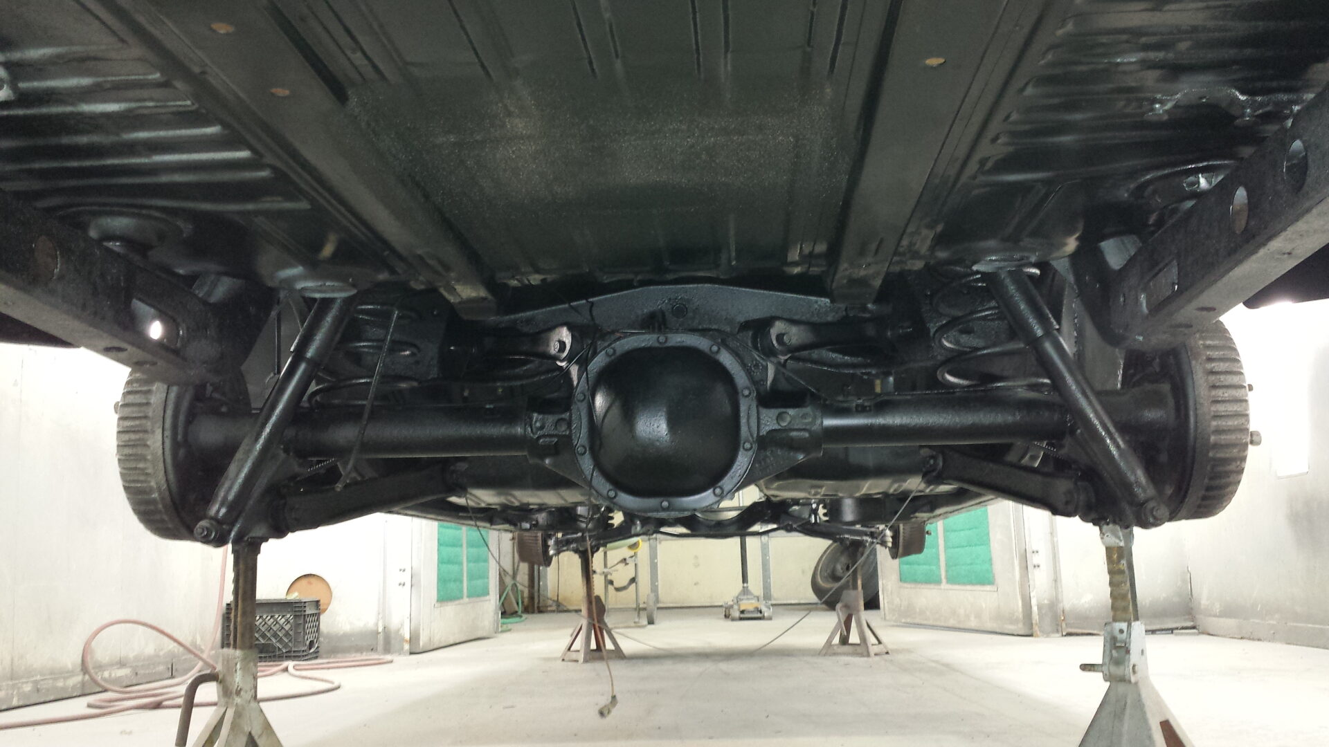 The underside of the 1965 Pontiac Grand Prix painted in black