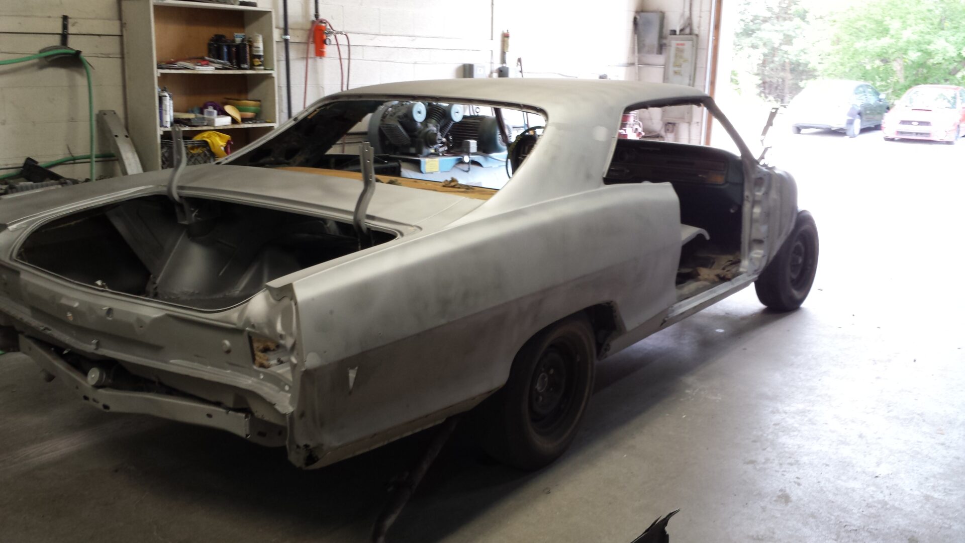 A 1965 Pontiac Grand Prix without parts and paint