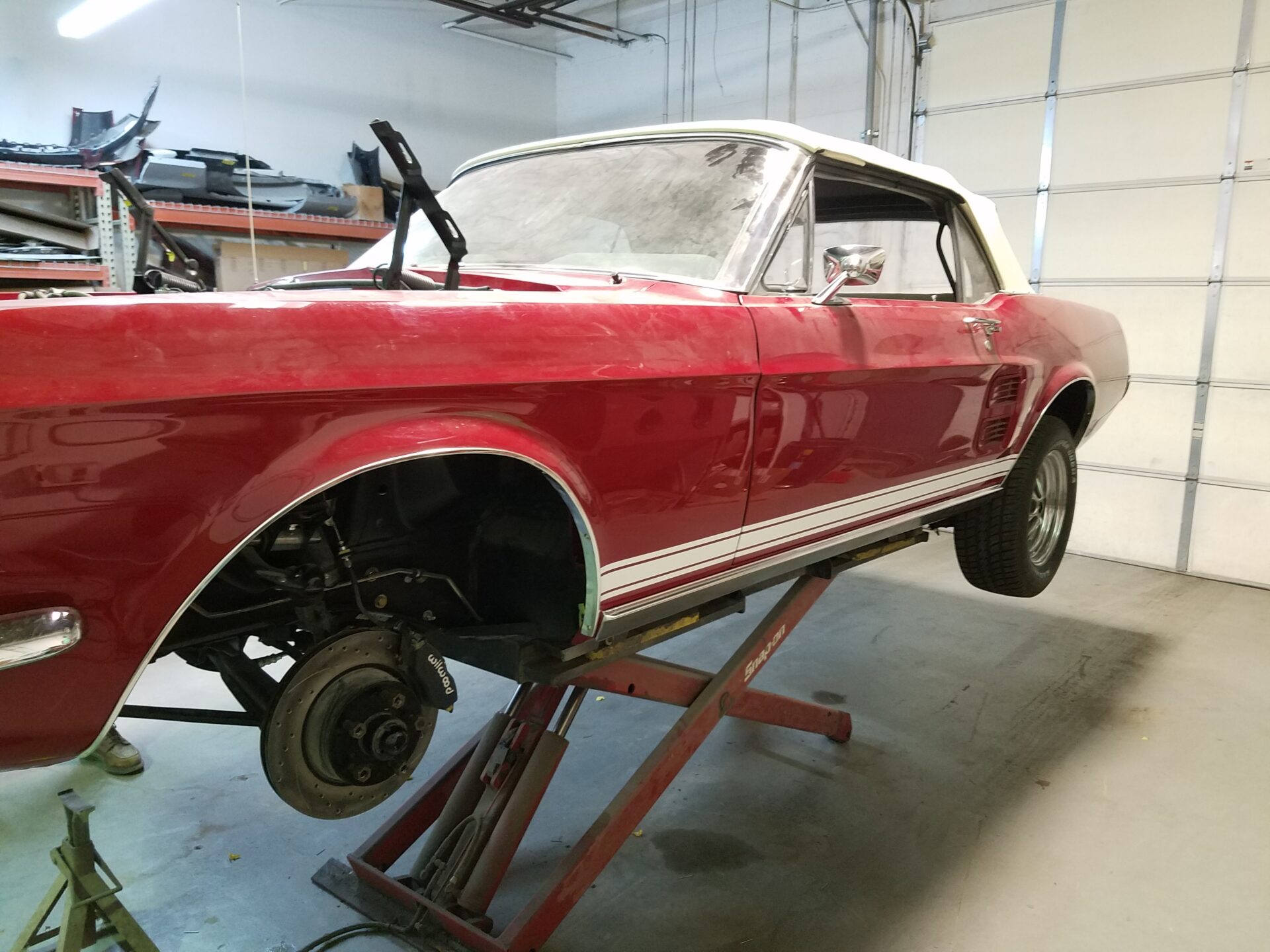 A dusty 1967 Ford Mustang Convertible before the restoration