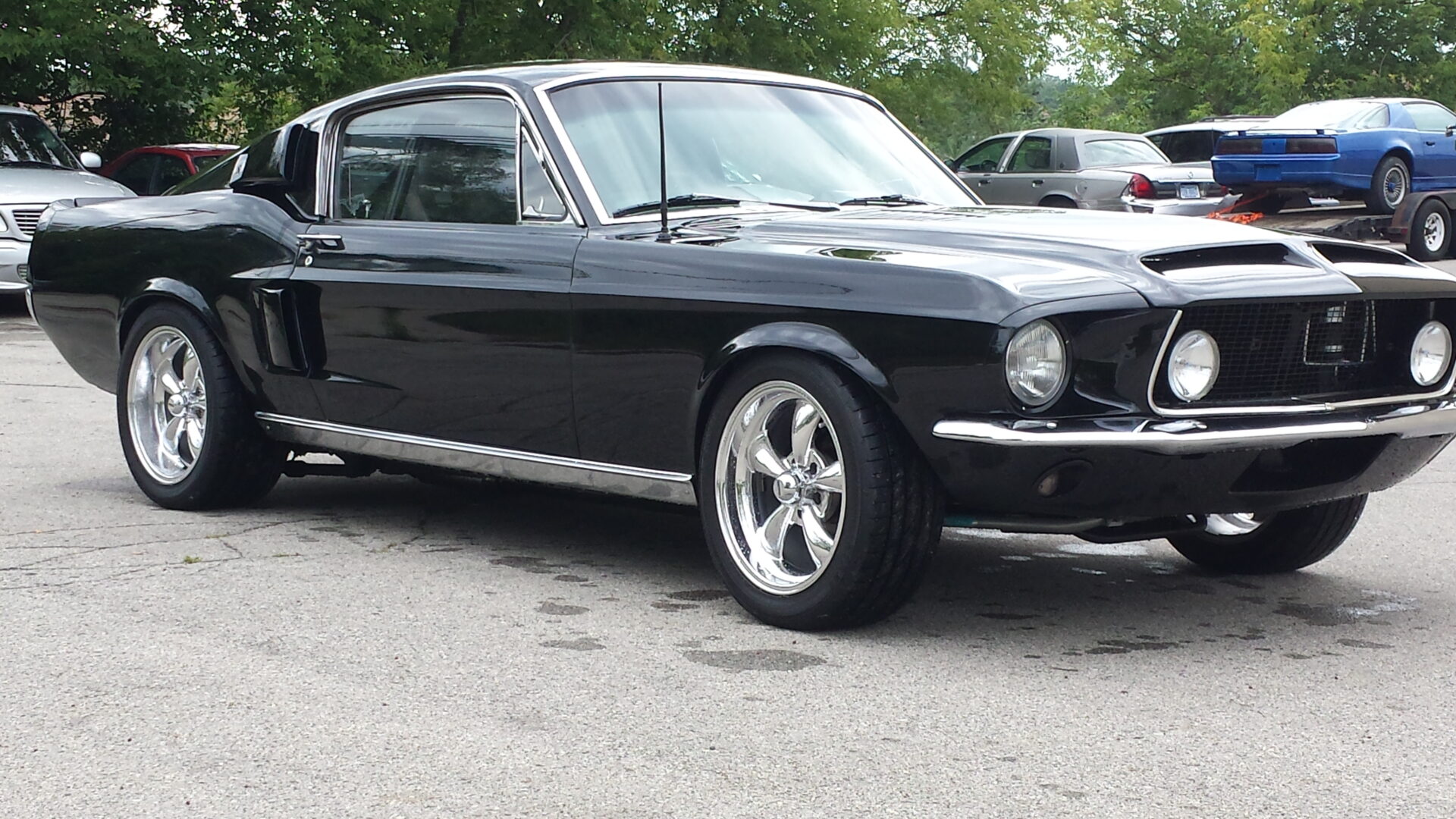 A completed 1967 Ford Mustang Fastback