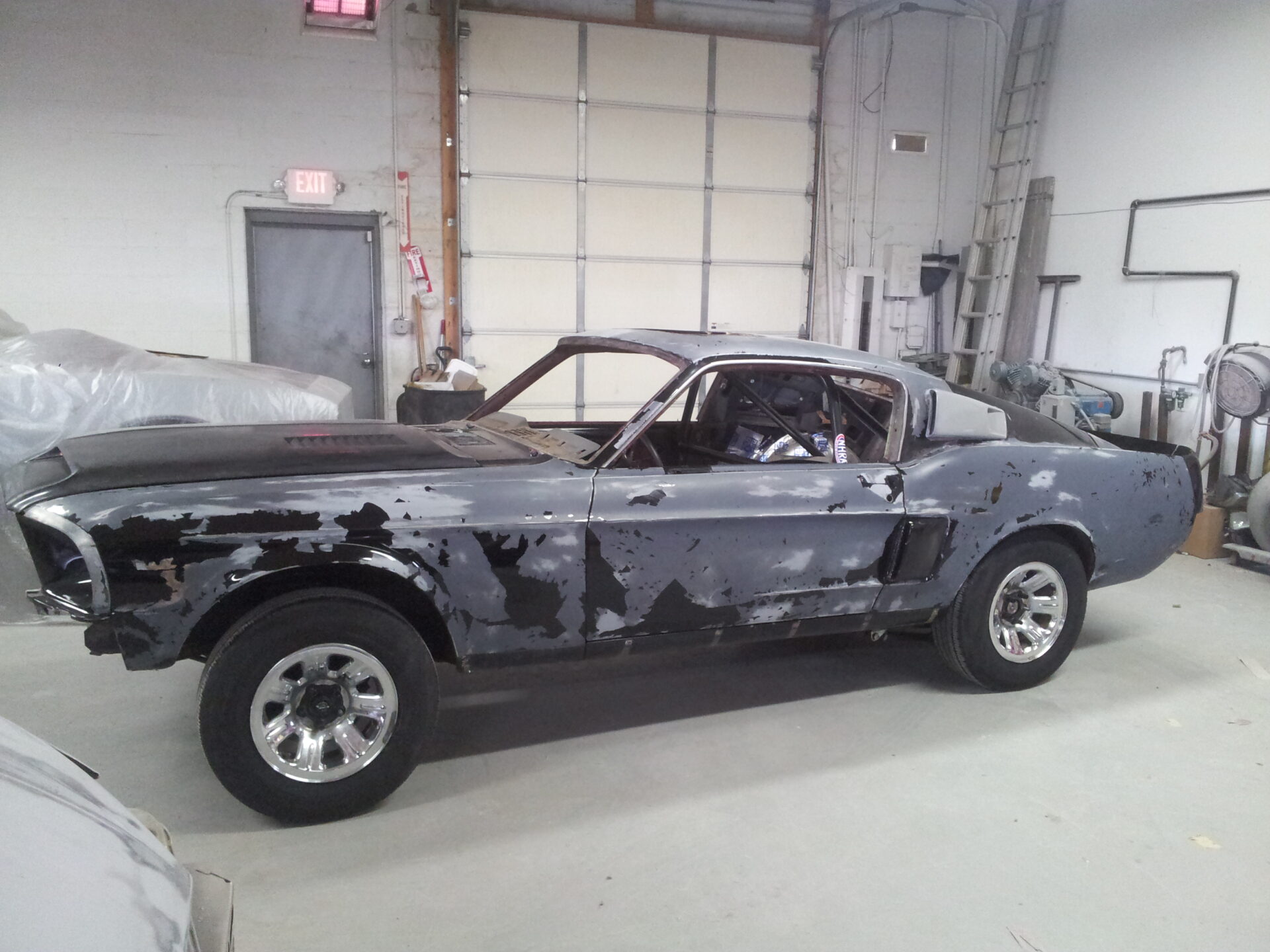 A ruined 1967 Ford Mustang Fastback