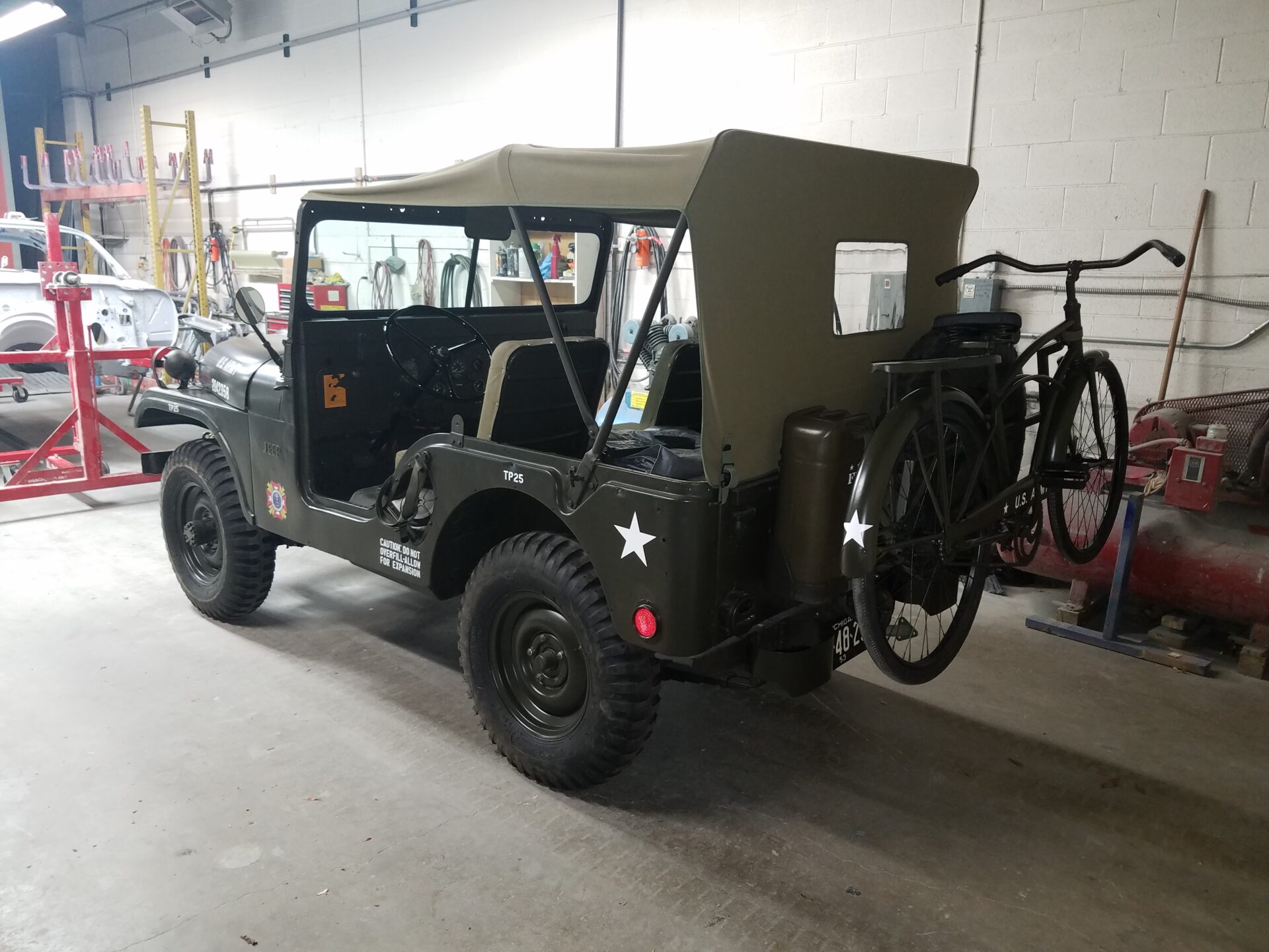 A side view of the 1953 Military Jeep