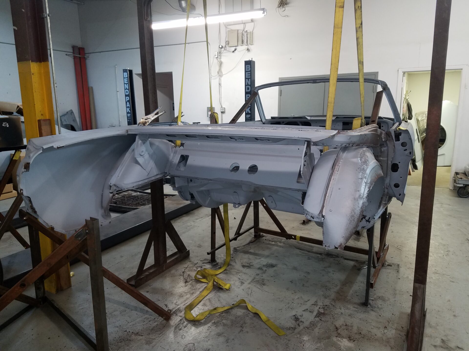 Disassembling the back portion of the 1966 Ford Mustang Convertible