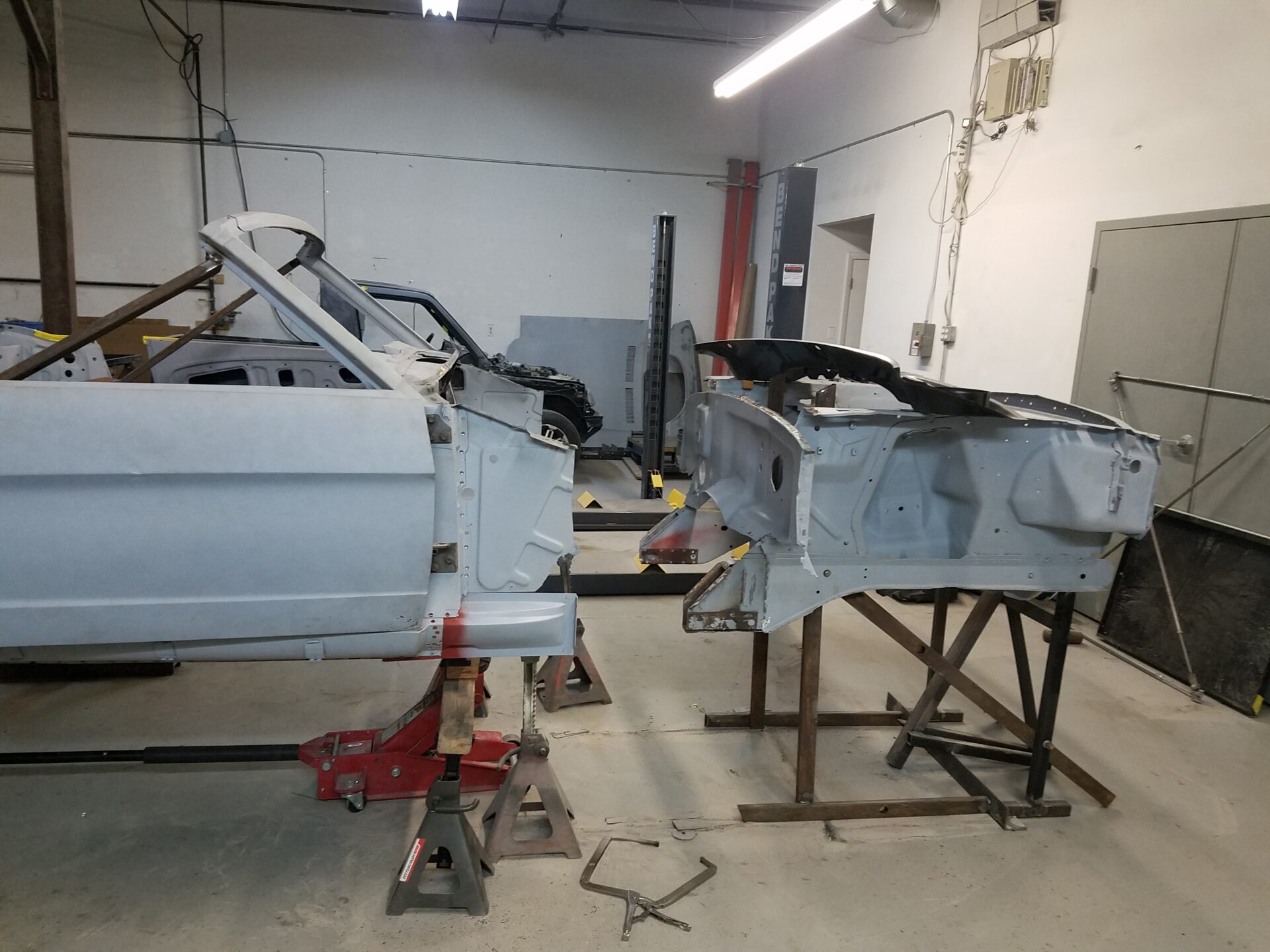 Separating the front of the car from the body