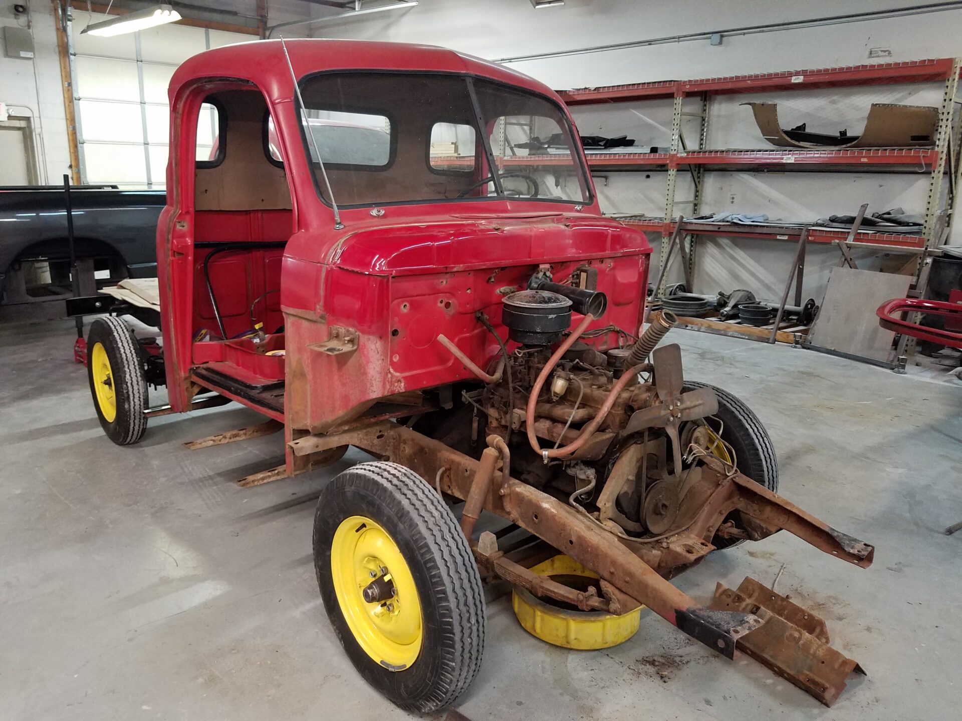 A disassembled 1952 Dodge B3B