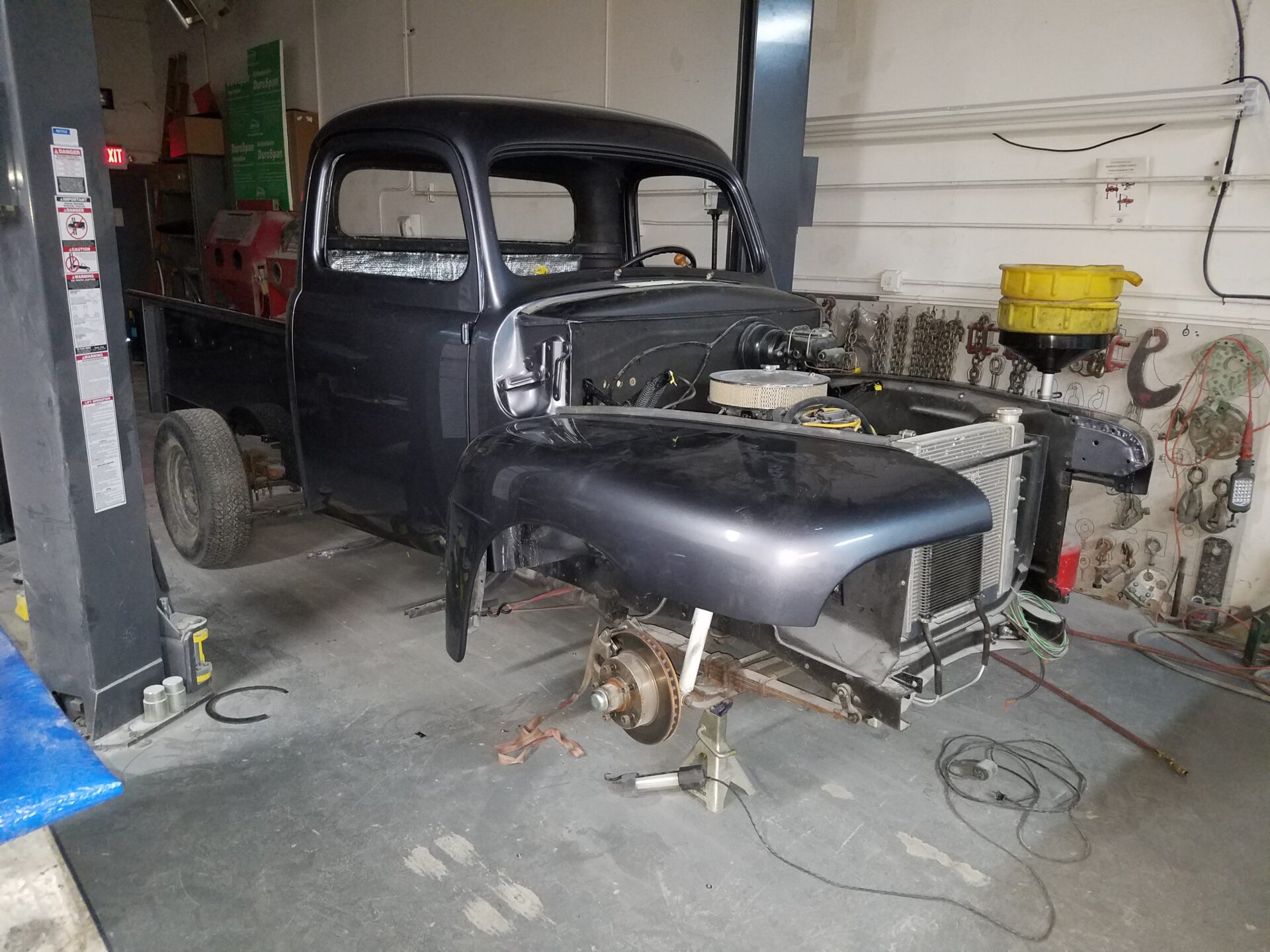 A 1952 Ford F100 model being assembled