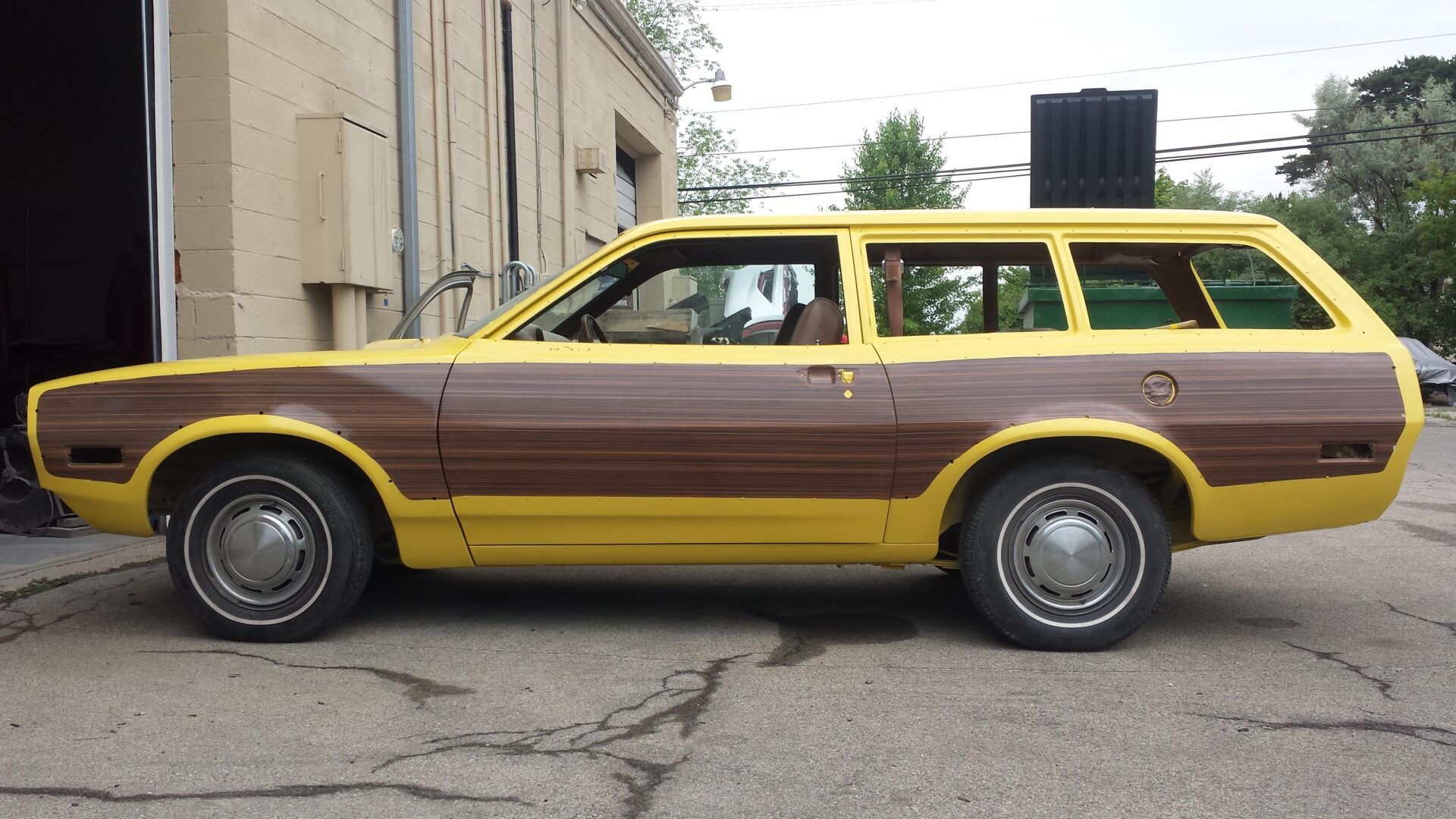 A newly painted 1972 Ford Pinto