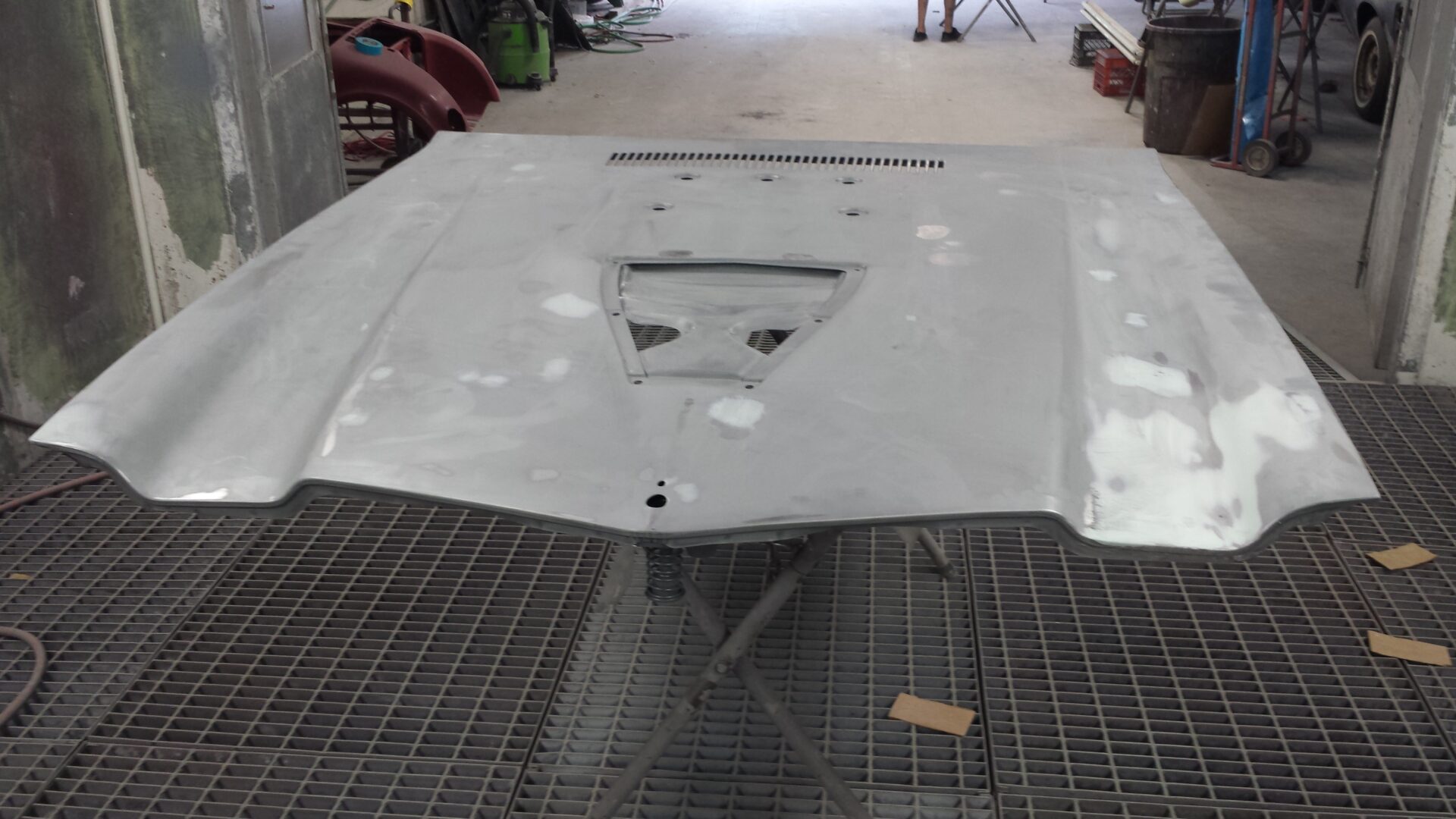 The 1978 Chevy Camaro Z28 hood to be restored