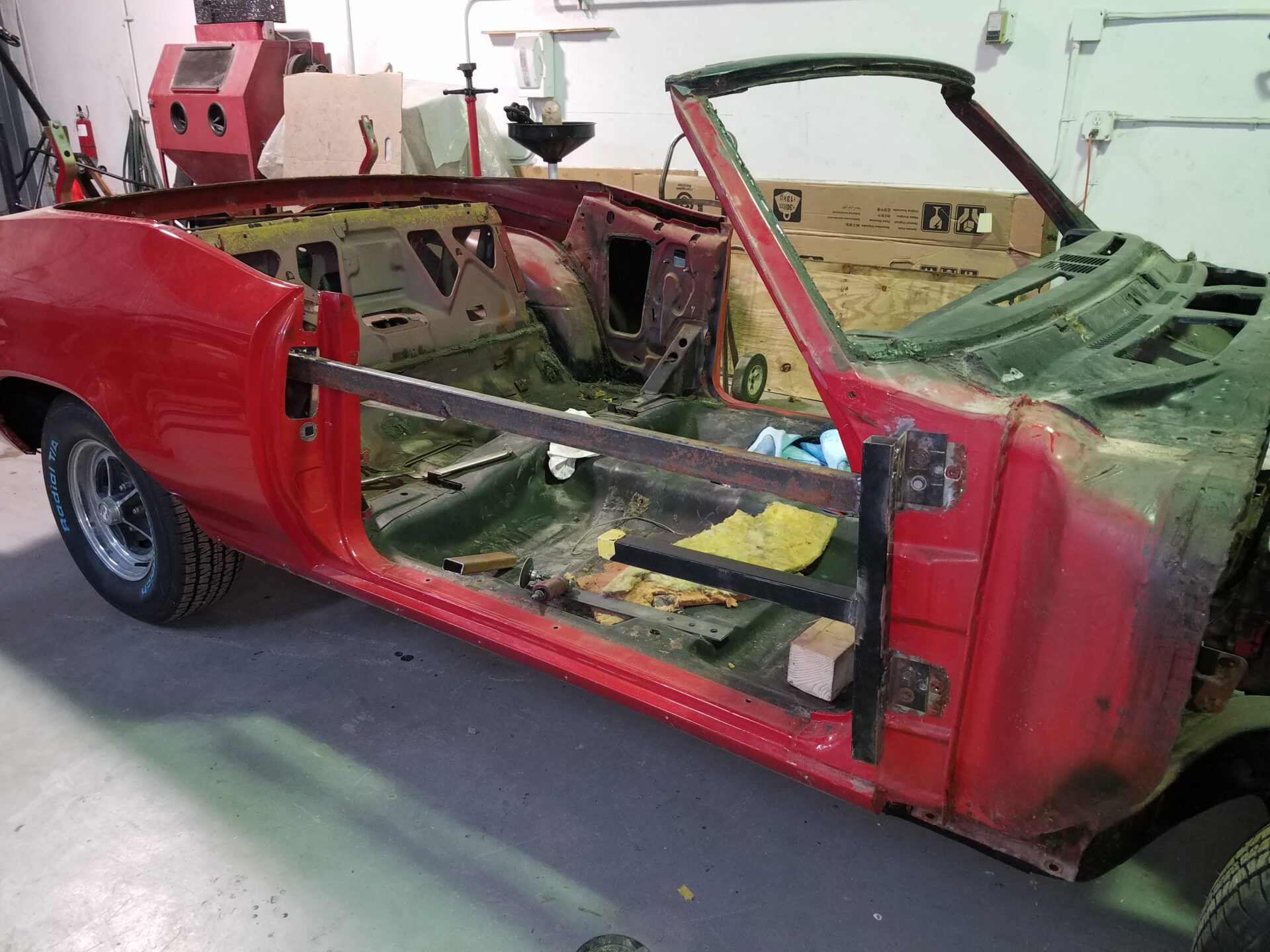 A disassembled 1972 Buick GS Convertible