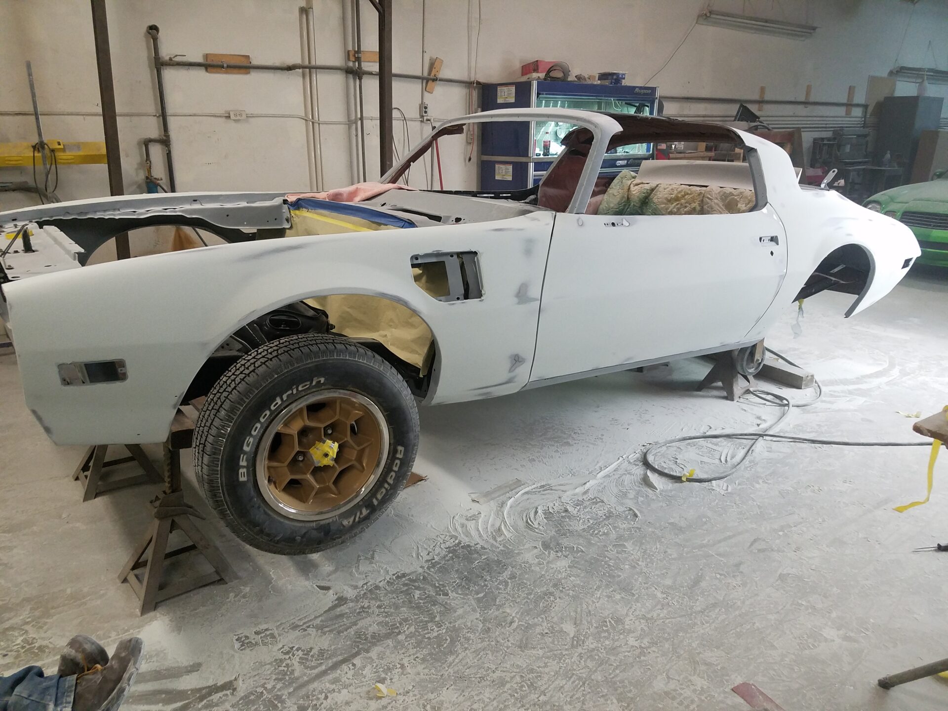 The 1976 Pontiac Trans Am S/E coated in white