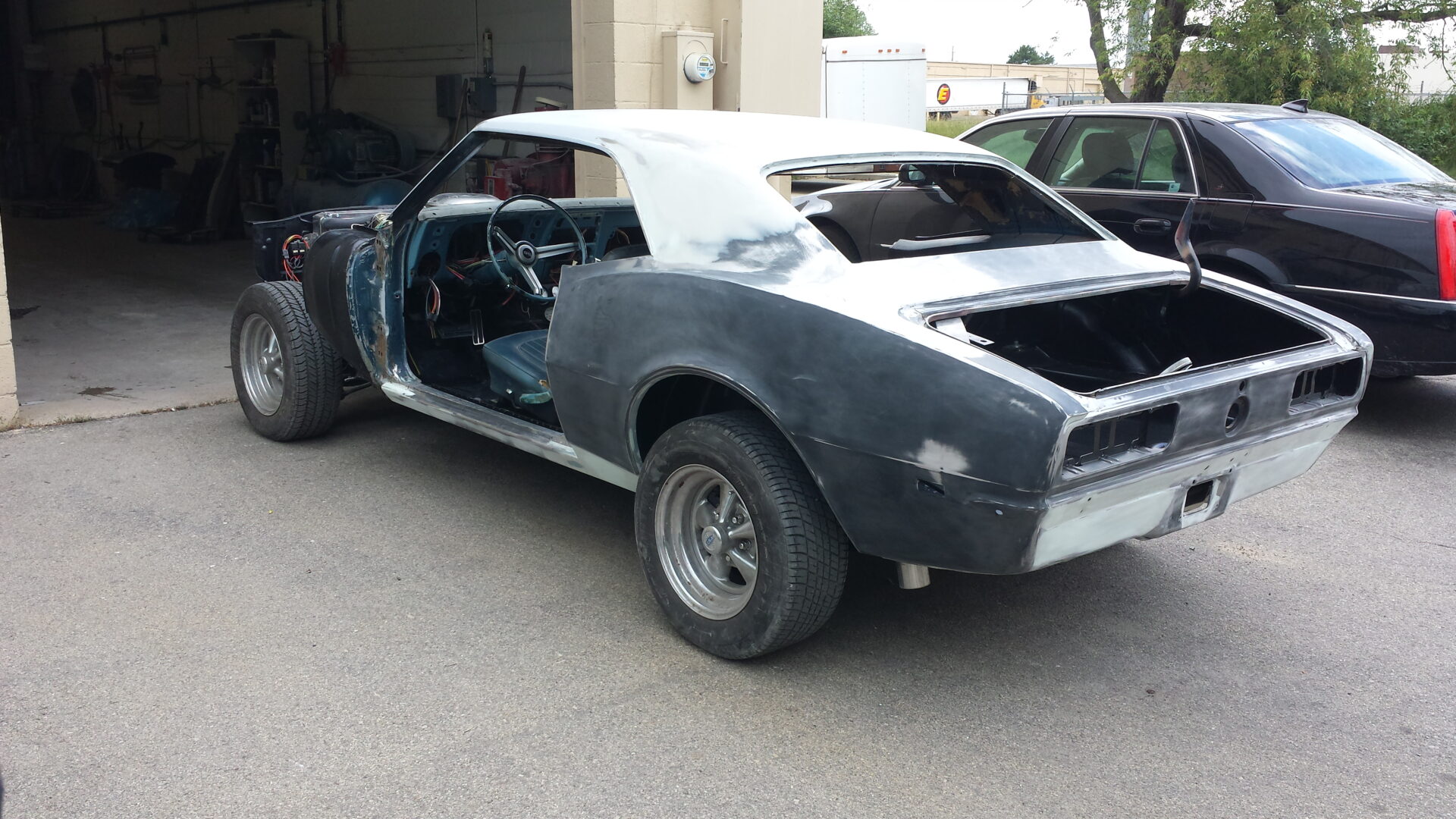A 1968 Chevy Camaro SS with missing parts