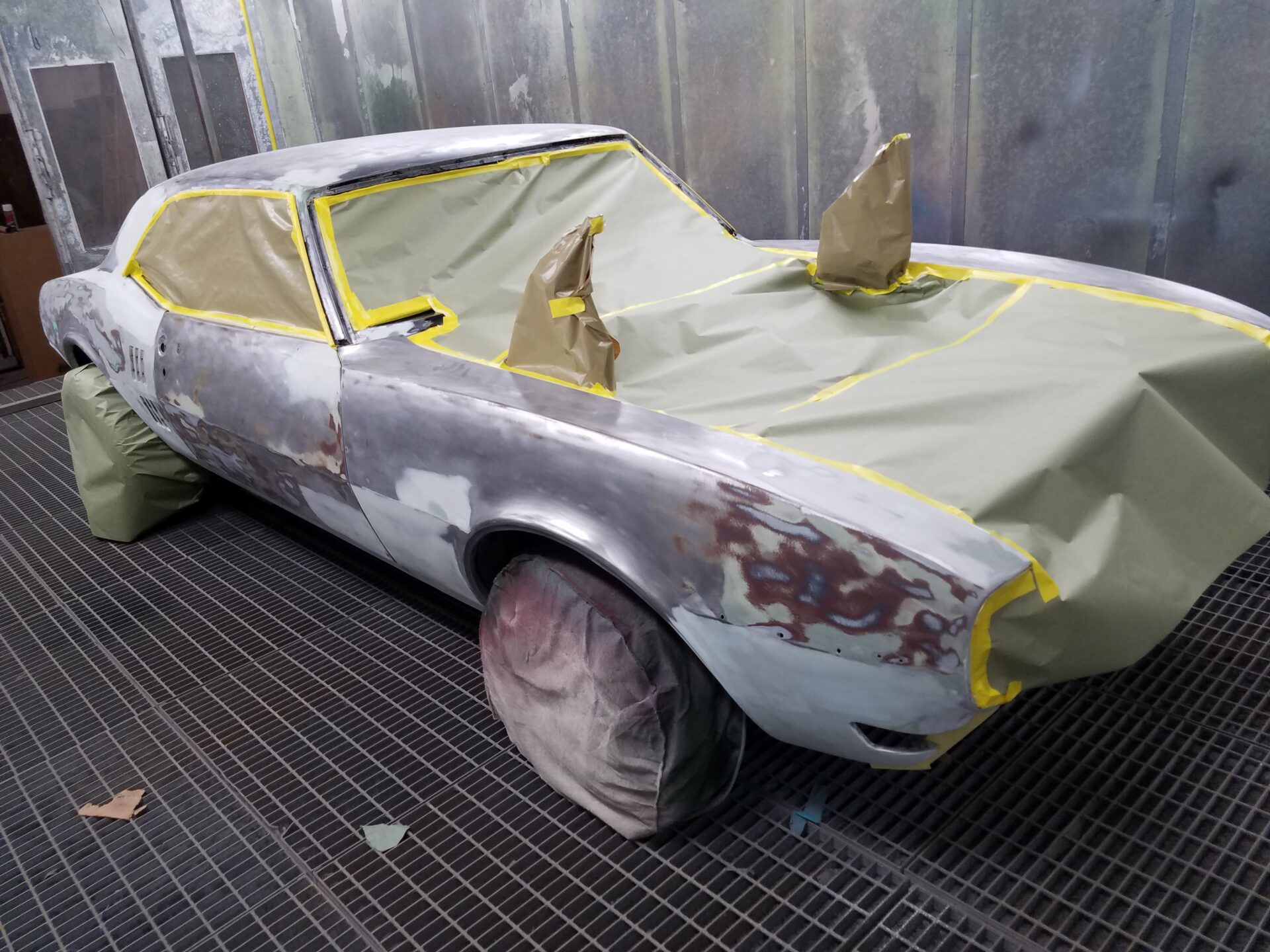 A 1968 Pontiac Firebird under wraps