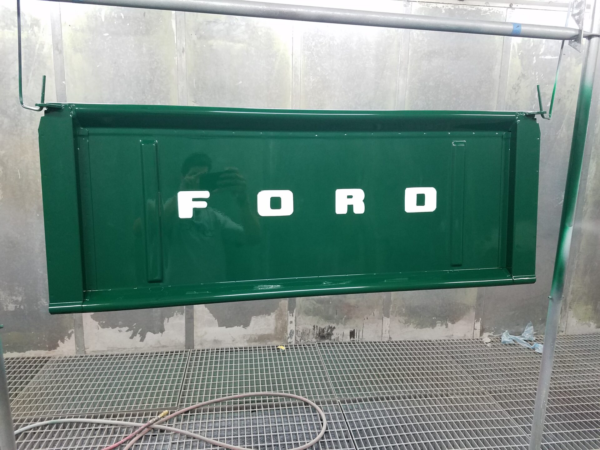 Ford logo on a car part