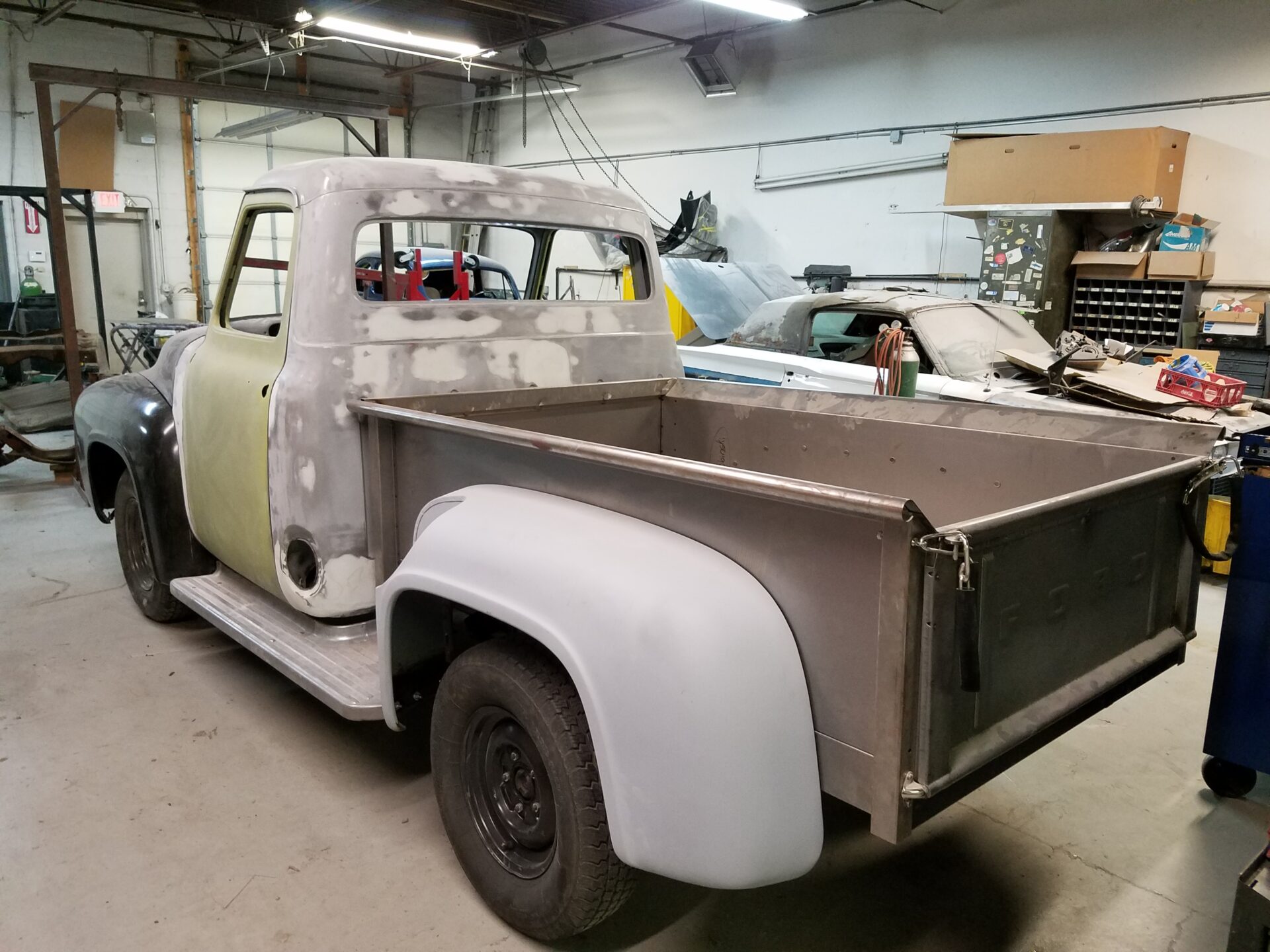 A 1953 Ford F100 without paint