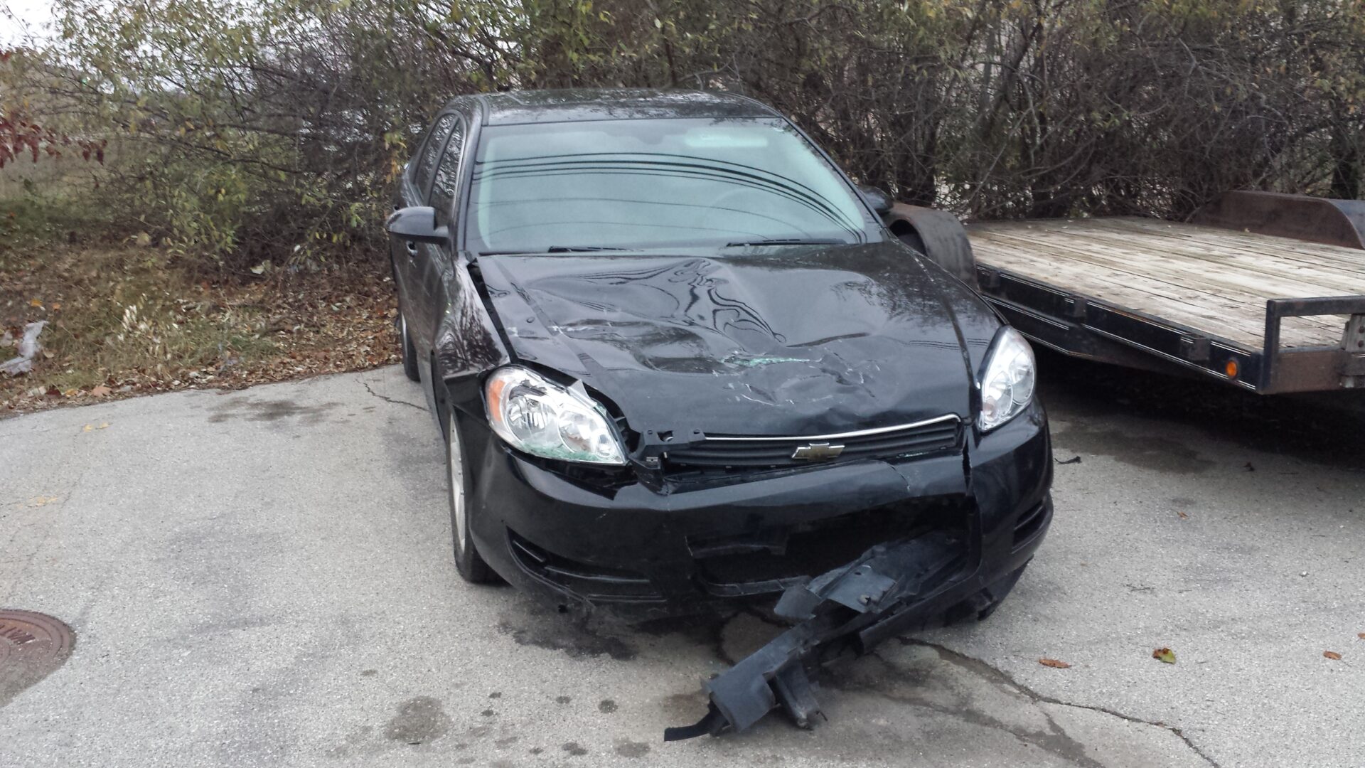 Collision damaged vehicle